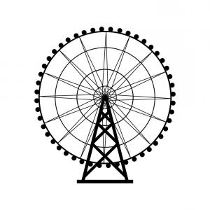 300x300 ferris wheel silhouette circle carnival funfair vector lazttweet