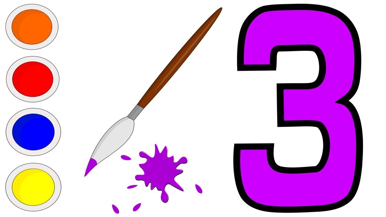 1280x720 Drawing Coloring Numbers For Kids