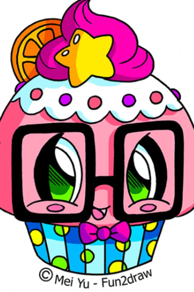 640x960 Cute Cupcake W Drawings Cupcake Art