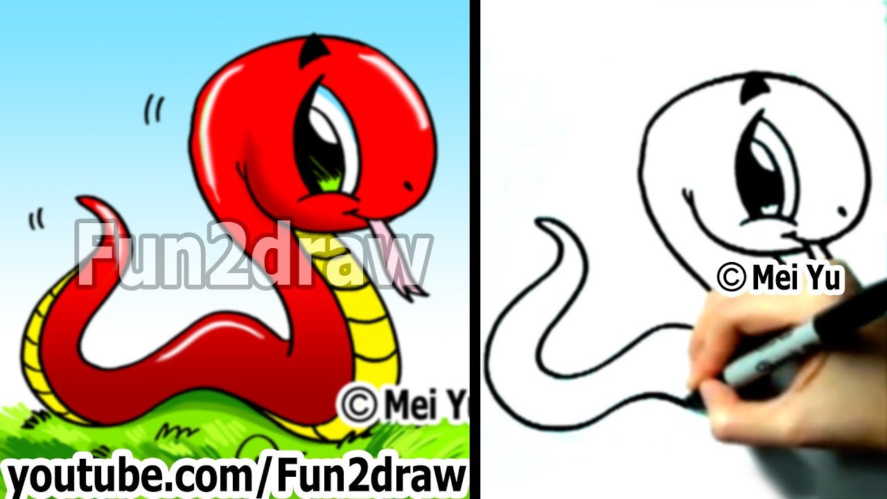 1280x720 How To Draw A Snake