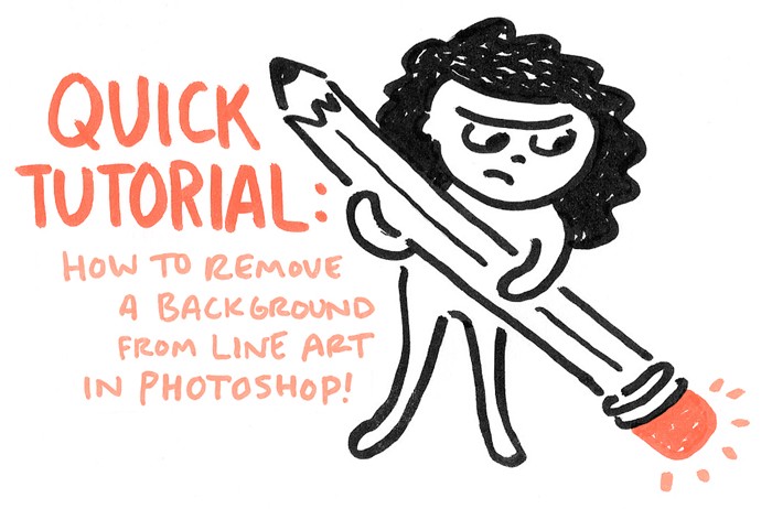 700x462 quick tutorial how to remove a background from line art in photoshop