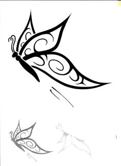 236x324 Best Butterfly Tattoo Drawings Images Butterfly Tattoos