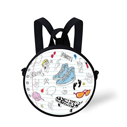 425x425 Toddler Preschool Backpack,doodle,notebook Design