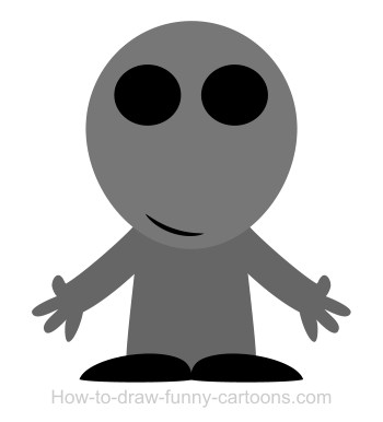 350x386 Drawing An Alien Cartoon