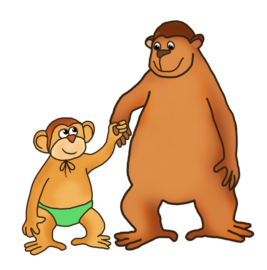 877x886 Funny Monkey Drawings