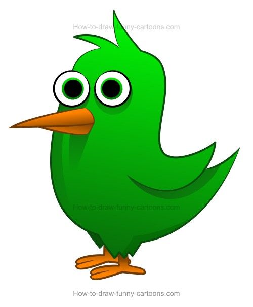 500x605 How To Draw A Cartoon Bird In Drawing Cartoon Birds