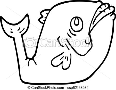 450x349 Funny Line Drawing Cartoon Fish
