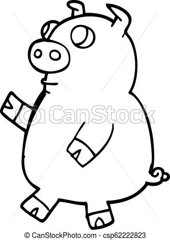 333x470 Line Drawing Cartoon Funny Pig