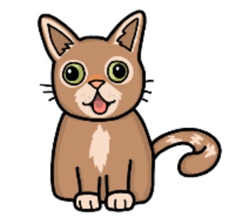 350x315 Funny Cat Hand Drawing Video Clip Art