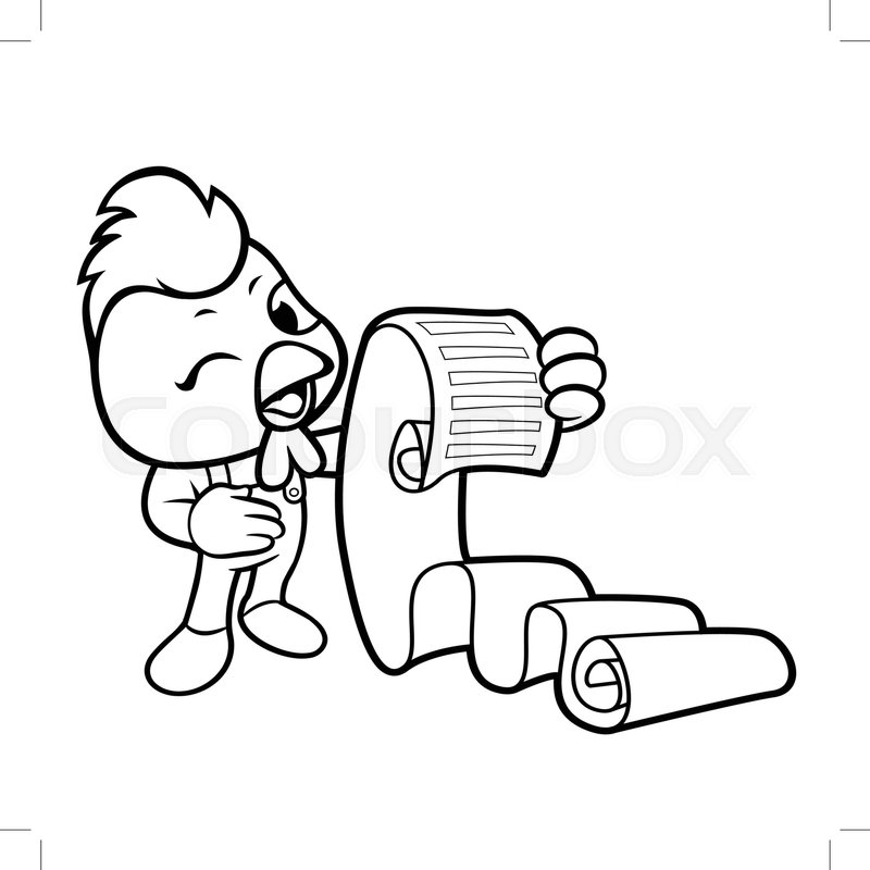 800x800 Black And White Funny Chicken Mascot Stock Vector Colourbox