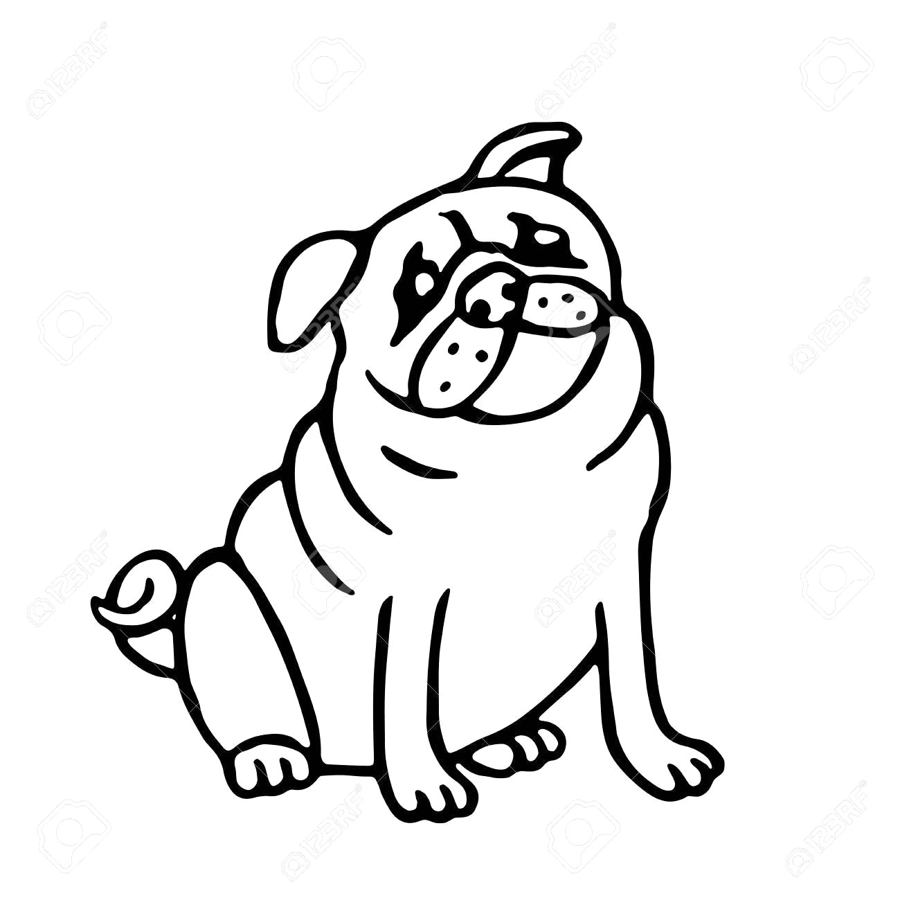 1300x1300 Cute Dog Face Drawing Outlines