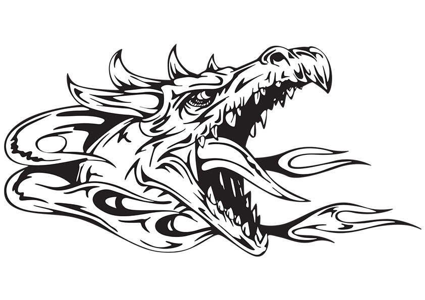 842x595 Free Printable Dragon Coloring Pages For Kids