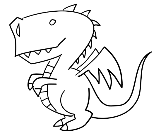 550x480 How To Draw A Dragon
