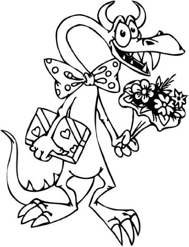 383x500 Funny Dragon Sticker