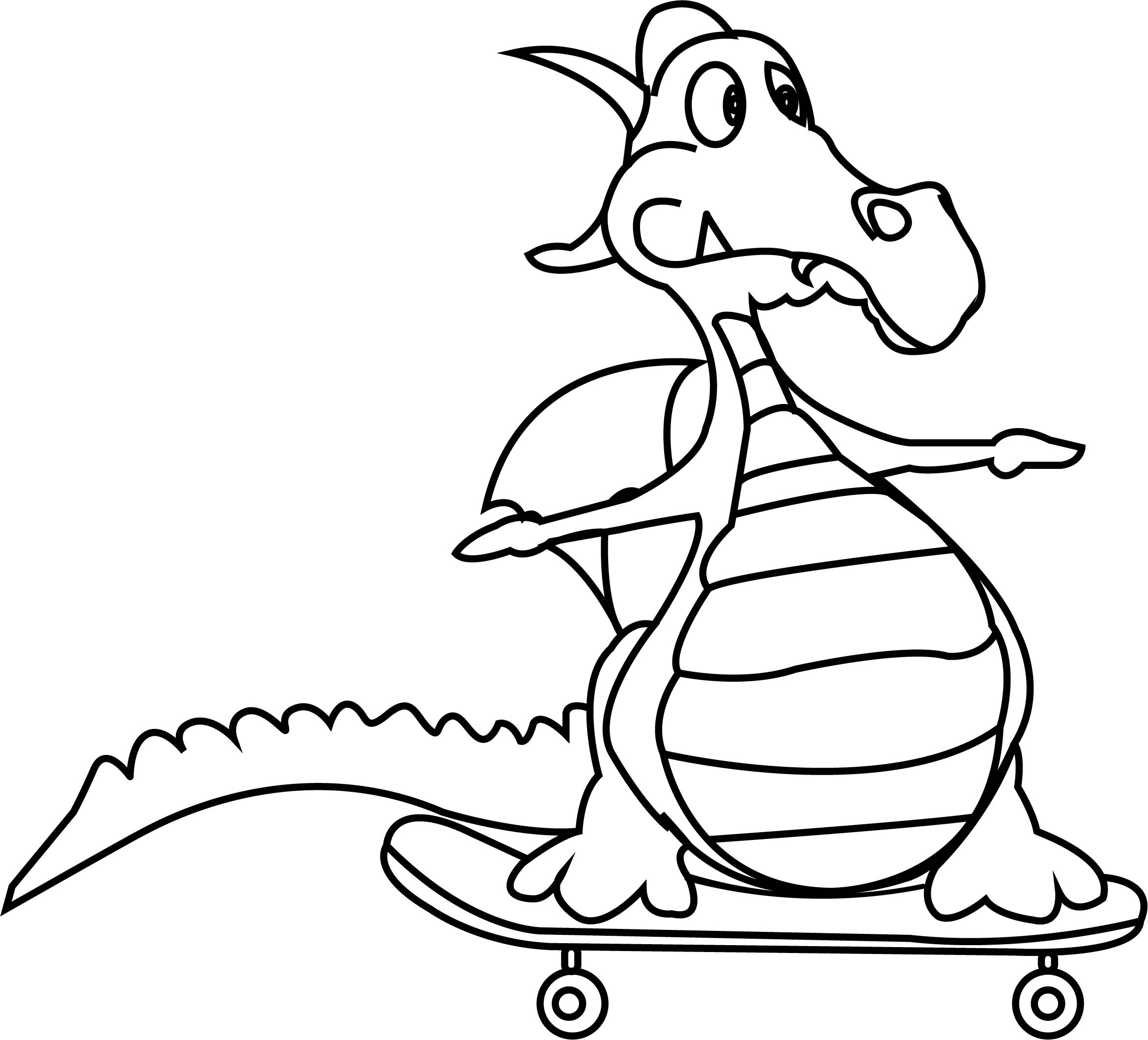2337x2116 Cartoon Dragon Very Funny Coloring