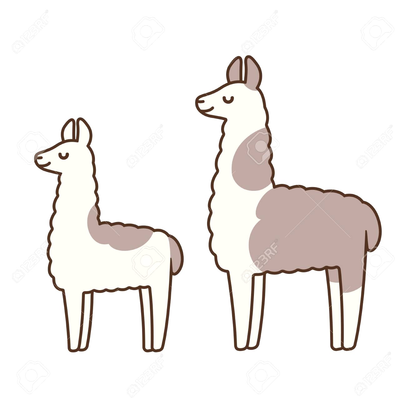 1300x1300 Cute And Simple Llamas Drawing Adult Baby Llama Funny