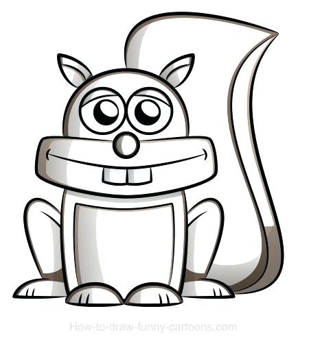 450x508 Squirrel Drawing Easy