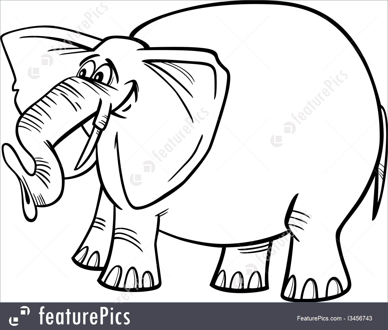 1300x1107 Wildlife Animals Elephant Cartoon For Coloring