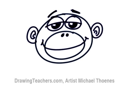 550x373 How To Draw A Funny Monkey Face