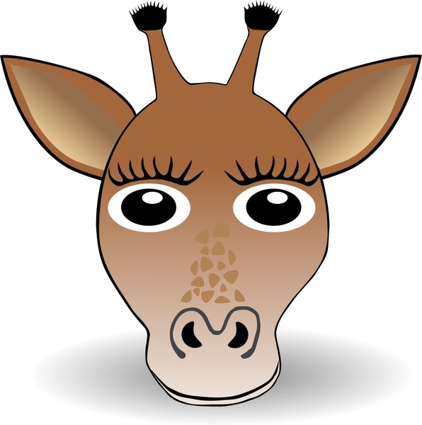 596x600 Funny Giraffe Face Cartoon Free Vector In Open Office Drawing