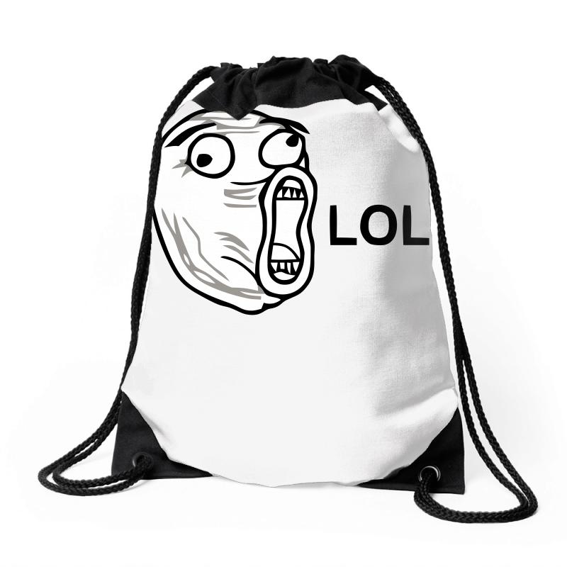 800x800 Custom Funny Lol Guy Drawstring Bags