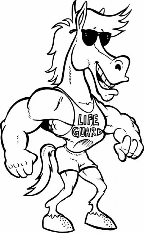 596x960 Luxury Funny Horse Coloring Pages