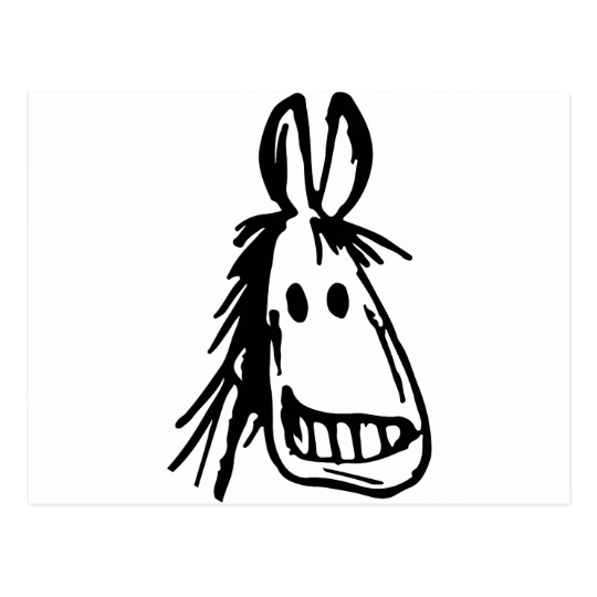 540x540 Funny Horse Postcard