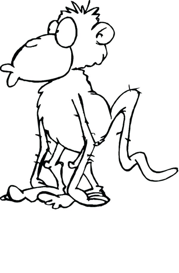 600x913 Monkey Face Coloring