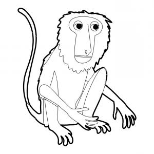 300x300 Stock Illustration Funny Monkey Vector Illustration Gorilla