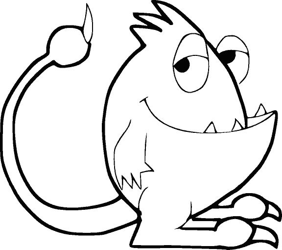 576x510 Funny Monster Coloring Pages Fun Kid Printables Monster