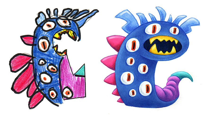 880x488 I Spent The Summer Drawing Monsters Based On Kid Drawings