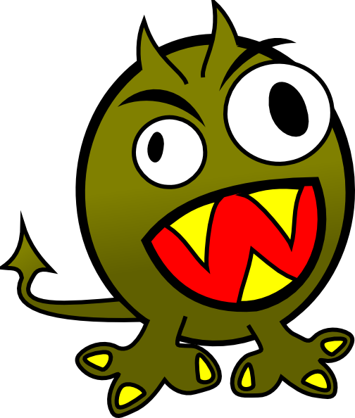 504x594 Small Funny Angry Monster Clip Art