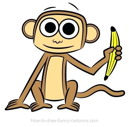 450x442 Monkey Drawing Color Monkey Drawing Funny Monkey Drawing Pictures