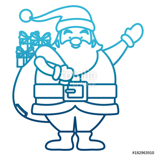 500x500 Funny Santa Claus Cartoon Icon Vector Illustration Graphic Design