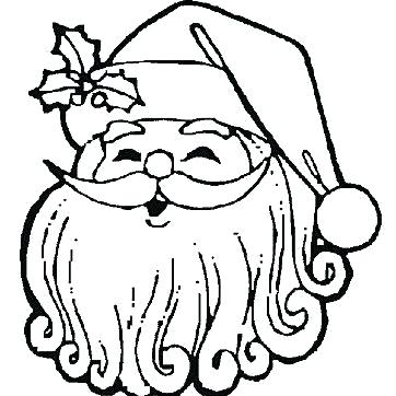 362x362 Santa Claus Coloring Book Picture Of A Smiling Coloring