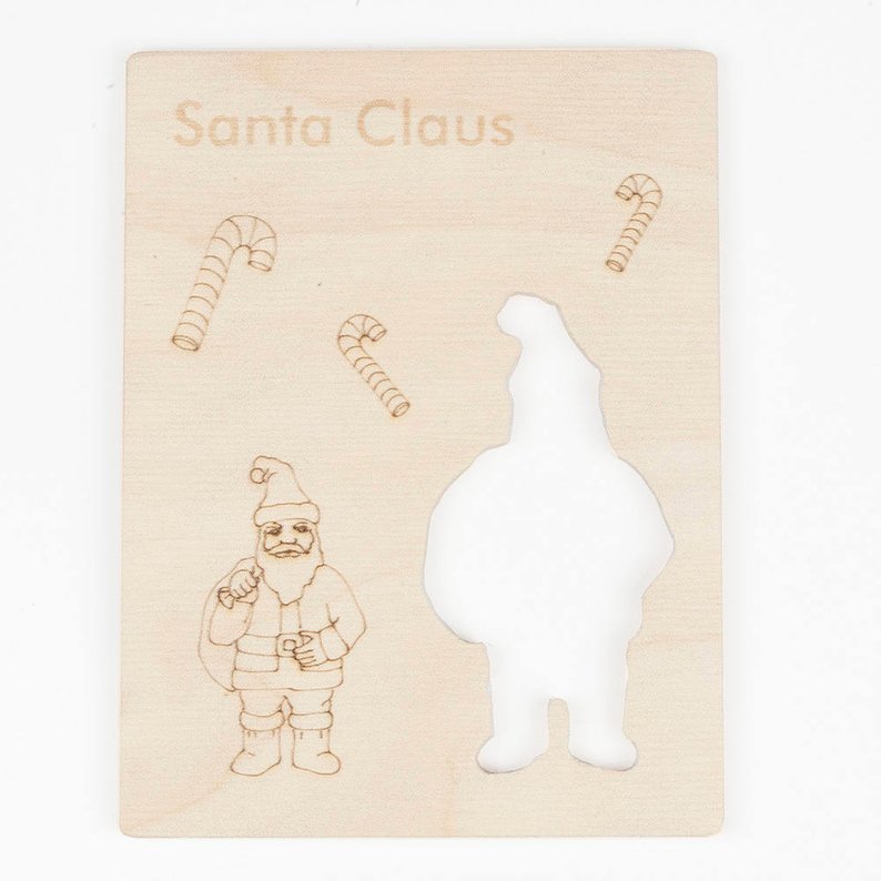794x794 Santa Claus Stencil Drawing Toy Diy Craft For Kids Etsy