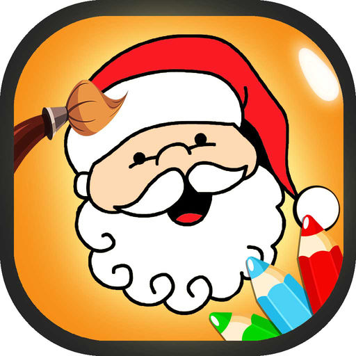 512x512 Santa Color Book Draw Color