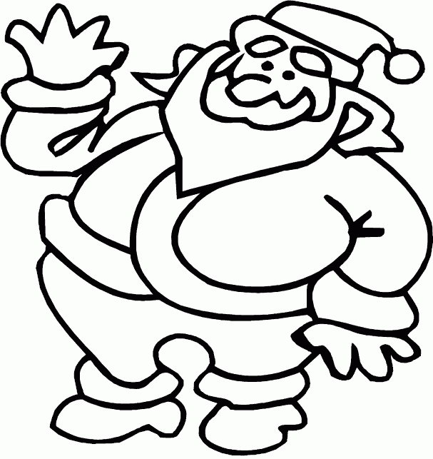 607x643 These Fun Christmas Santa Claus Coloring Pages