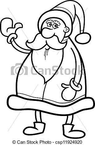 308x470 Santa Claus Cartoon For Coloring Book Cartoon Illustration