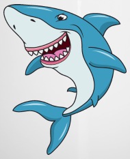 190x233 Funny Cool Cute Shark Fish Fishing Enamel Mug Spreadshirt