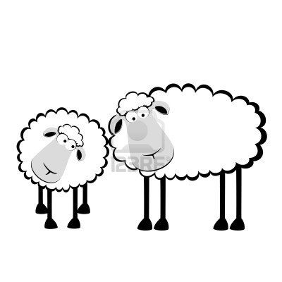 400x400 Illustration Of Two Cartoon Sheep Quilts Sheep Illustration