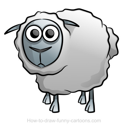 450x454 Sheep Drawing