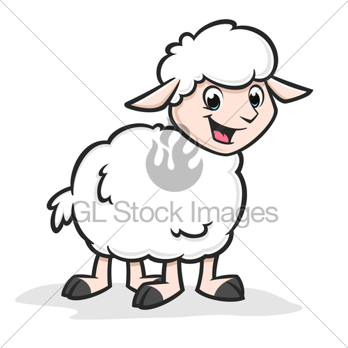 500x500 Cartoon Funny Sheep Gl Stock Images