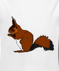 190x228 Cute Funny Cute Squirrel Comic Drawing T Shirt Organic Long