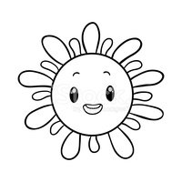 200x200 Funny Sun Coloring Book Stock Vectors