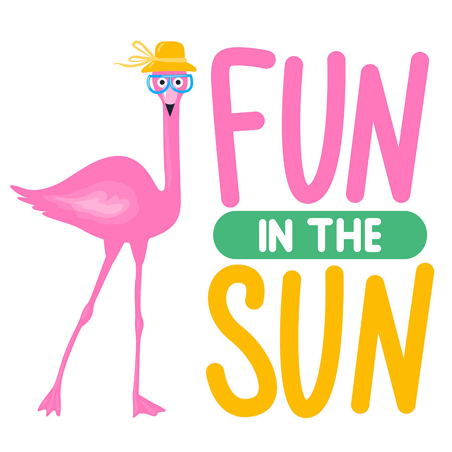 900x900 Vector Summer Card With Funny Pink Flamingo Trendy Illustration