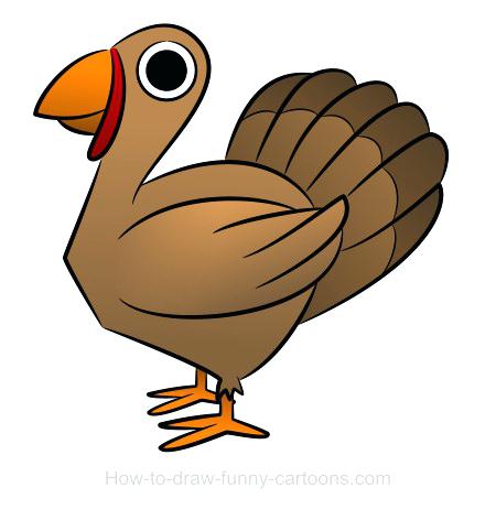 450x472 Draw Cartoon Turkey How To Draw A Thanksgiving Funny Turkey
