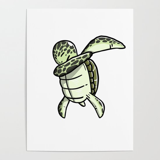 550x550 Funny Dabbing Turtle Pet Dab Dance Poster