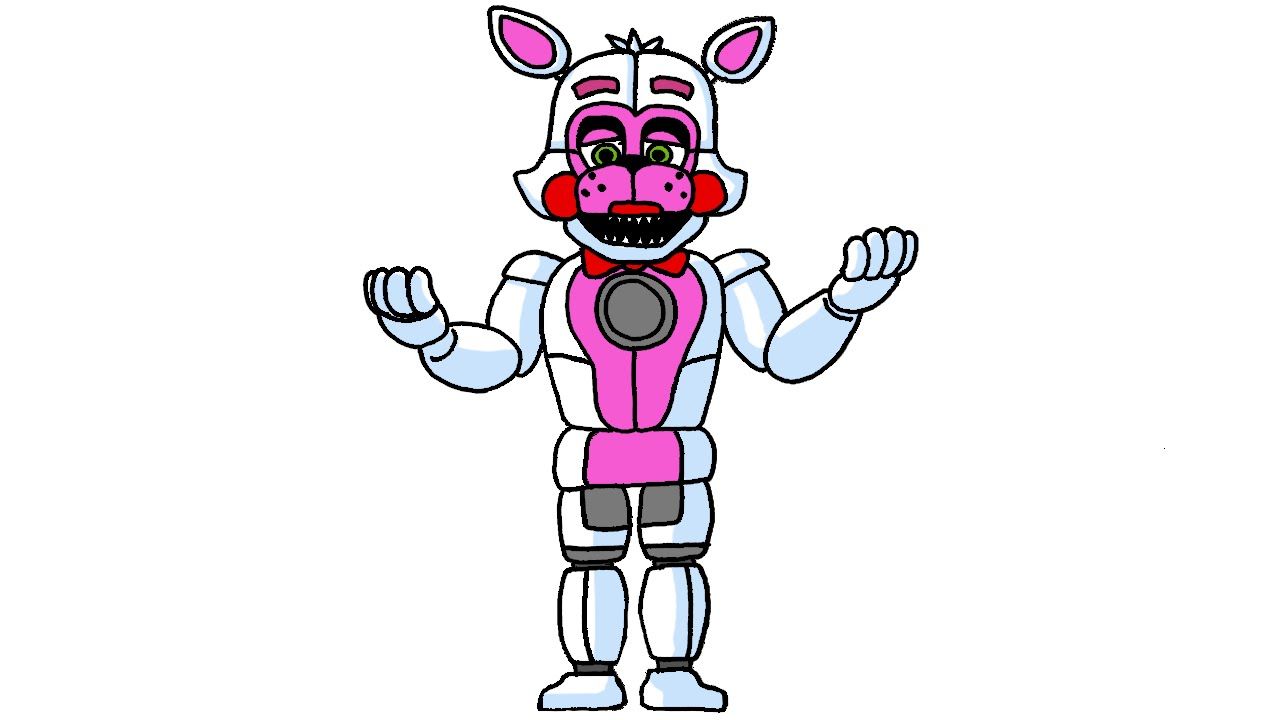 1280x720 How To Draw Funtime Foxy From Fnaf Sister Location All Characters