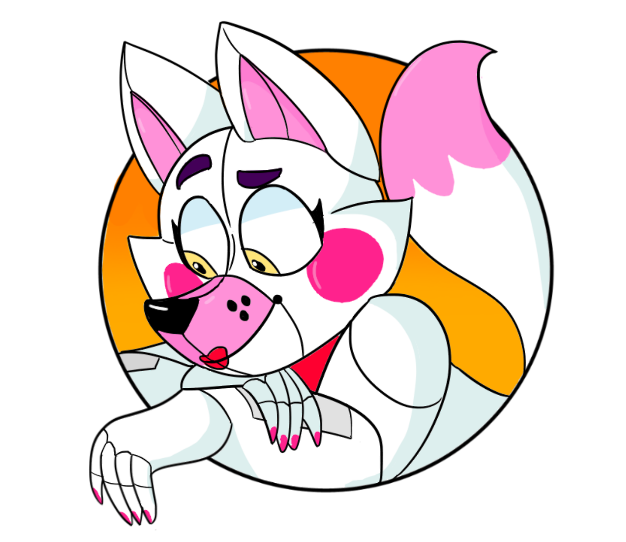 1280x1107 sparklecupcakesthings funtime foxy peeping down on your